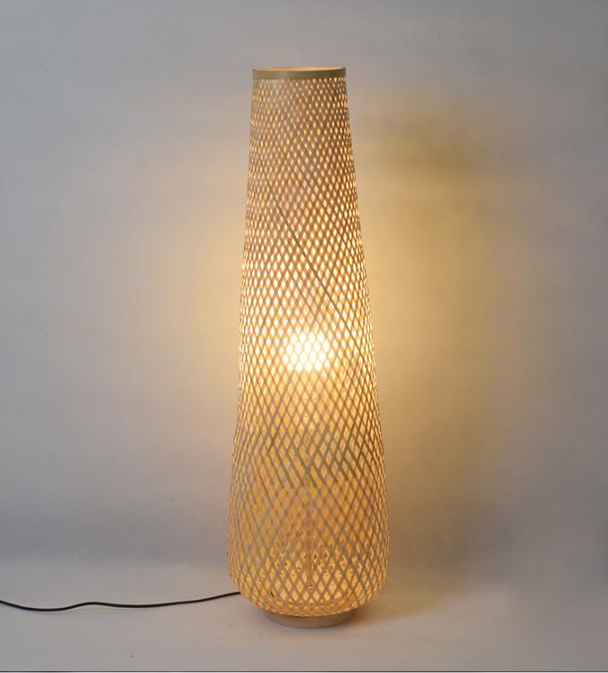 Bamboo Rattan Floor Lamp