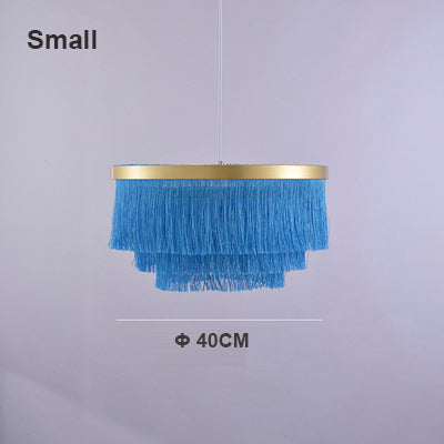Modern Tassel Drum Chandelier Pendant Light