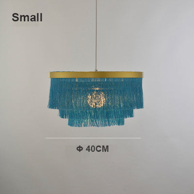 Modern Tassel Drum Chandelier Pendant Light