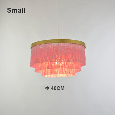 Modern Tassel Drum Chandelier Pendant Light