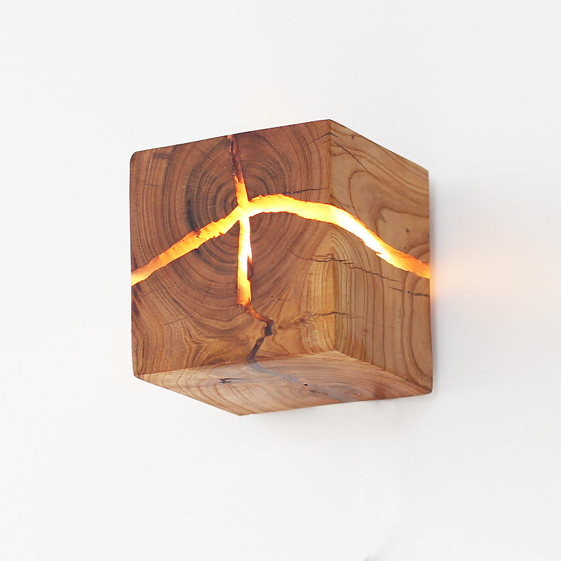 Crack Wood Wall Sconce