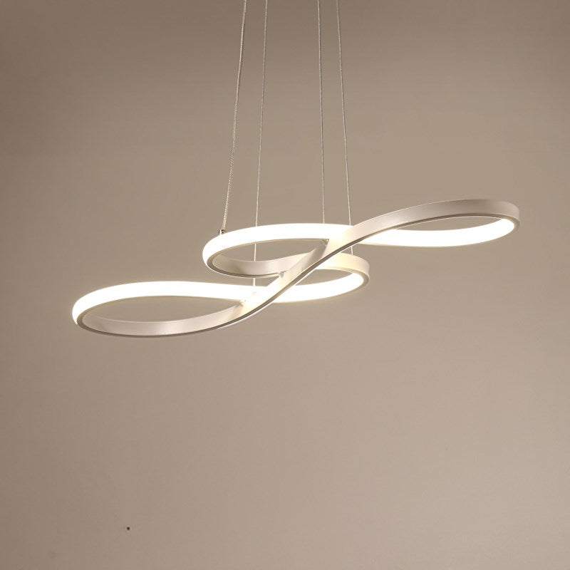 priapus modern led infinite chandelier loop hanging light – BELECOME