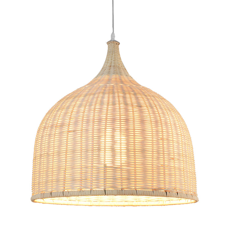 Rattan pendant light fixture