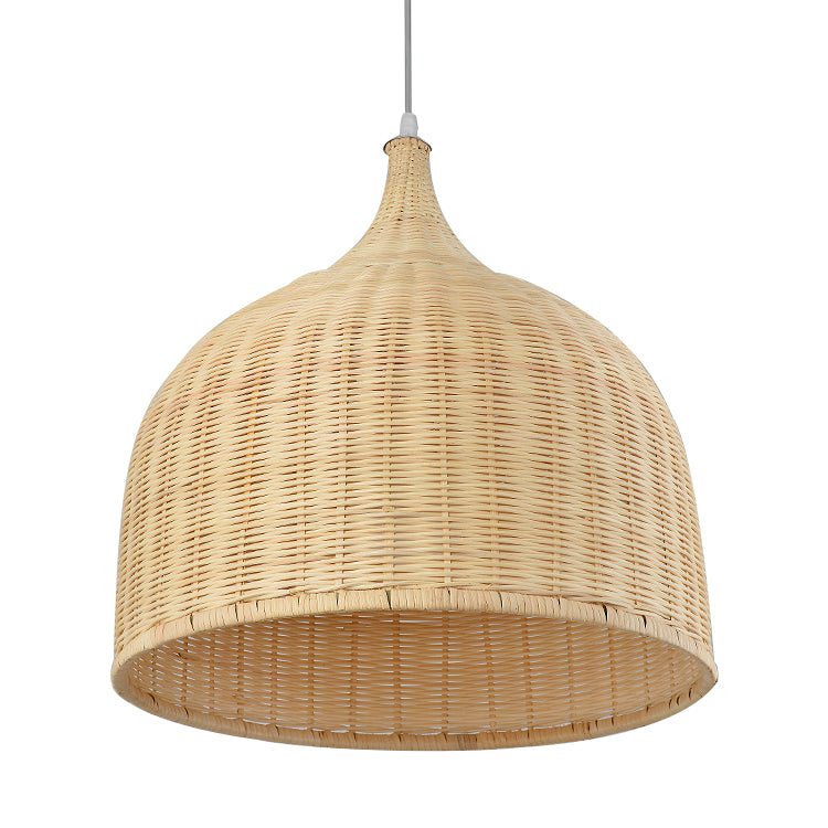 Rattan pendant light fixture