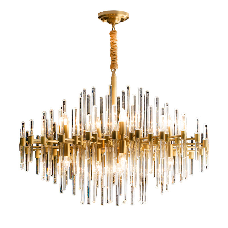 antique brass chandelier with crystals