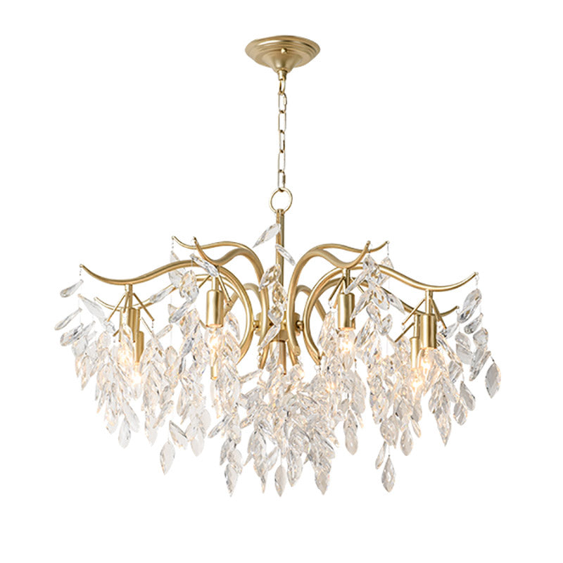 antique brass and crystal chandelier