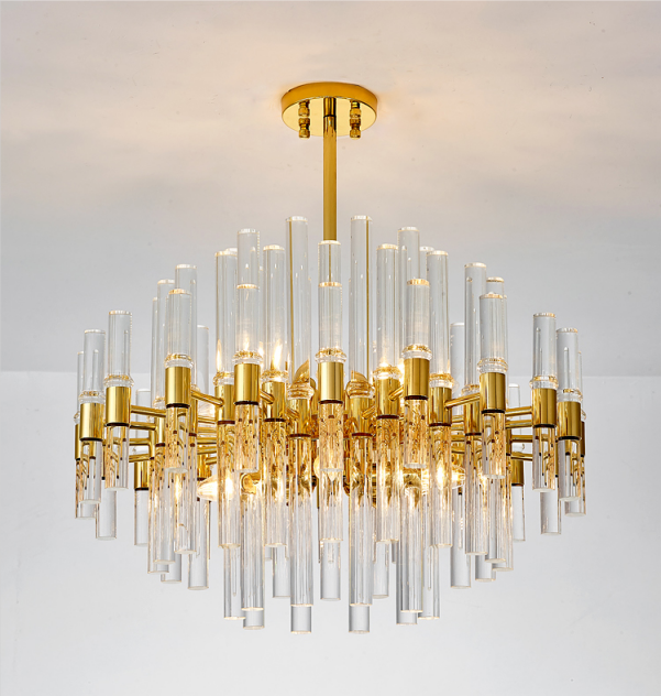 brass chandelier
