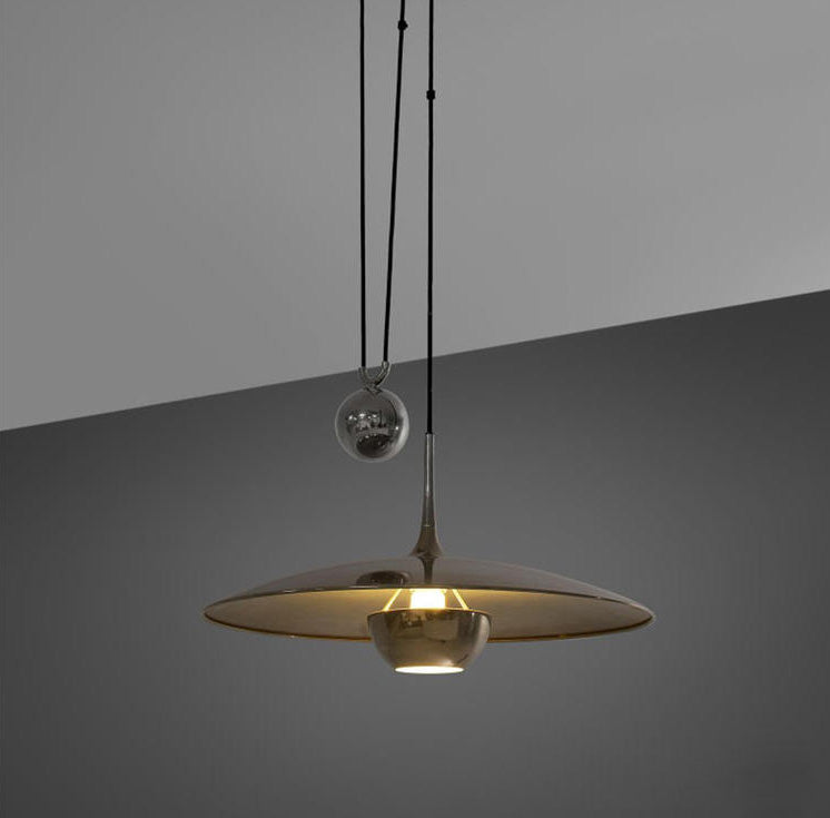 Vintage Counterweight Adjustable Pendant Light Pulley