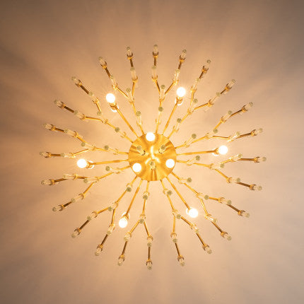 crystal glass antique brass chandelier light
