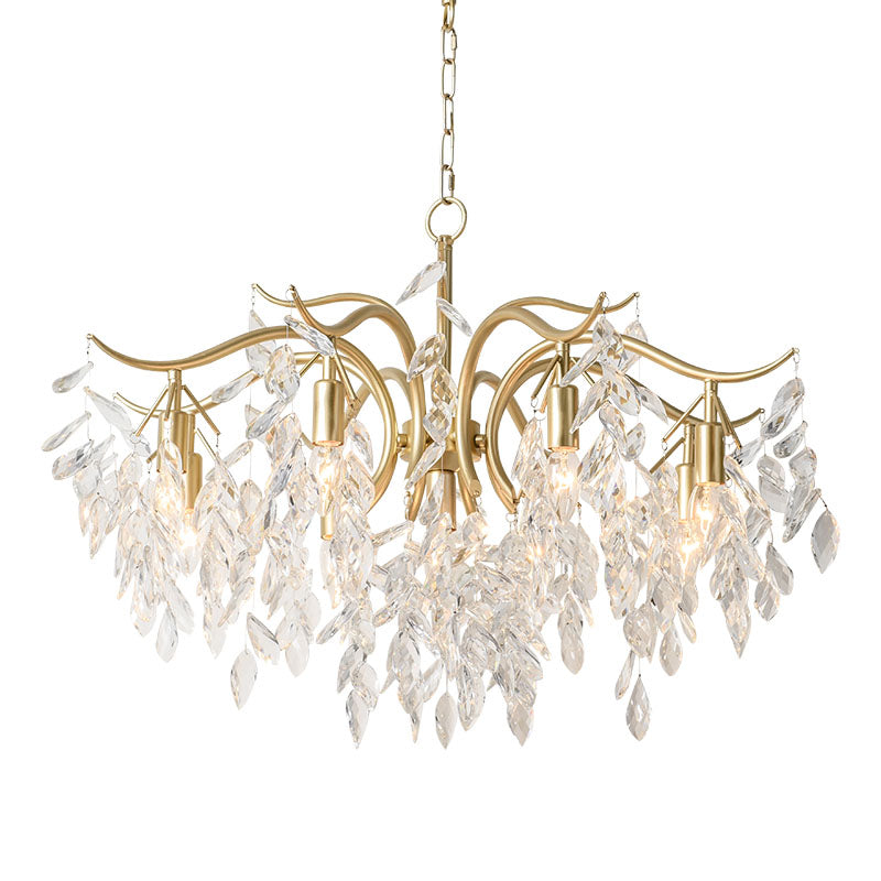 antique brass crystal chandelier
