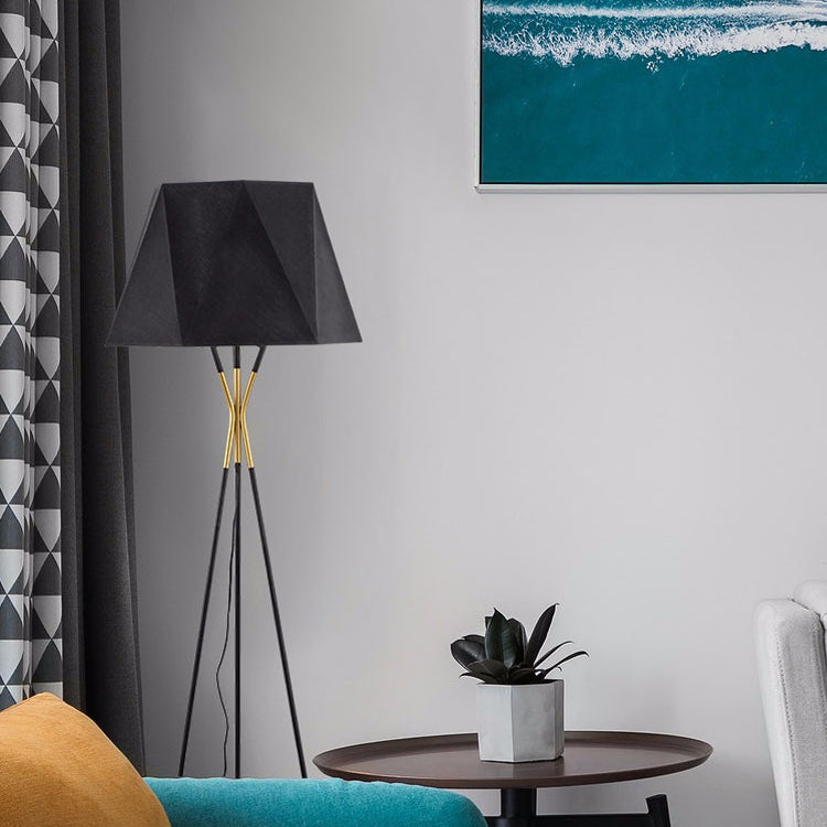 floor lamp in bedroom