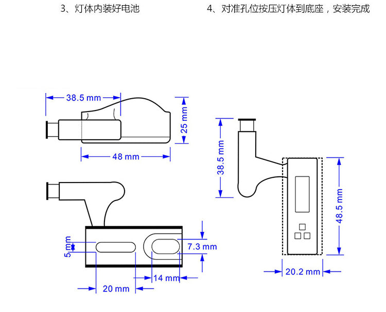 led hinge light 10pcs pack