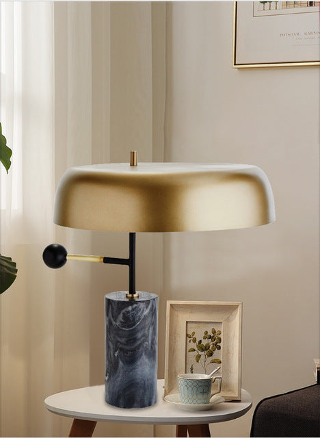 marble table lamp antique