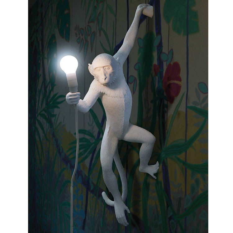 monkey holding light bulb