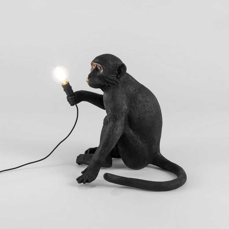 monkey lamp black