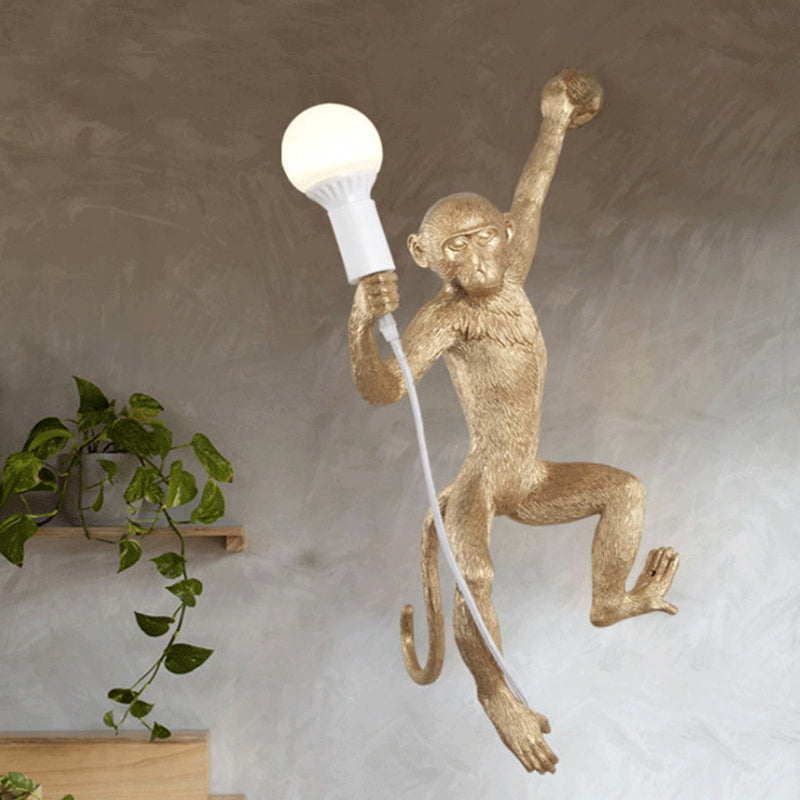 monkey lamp gold