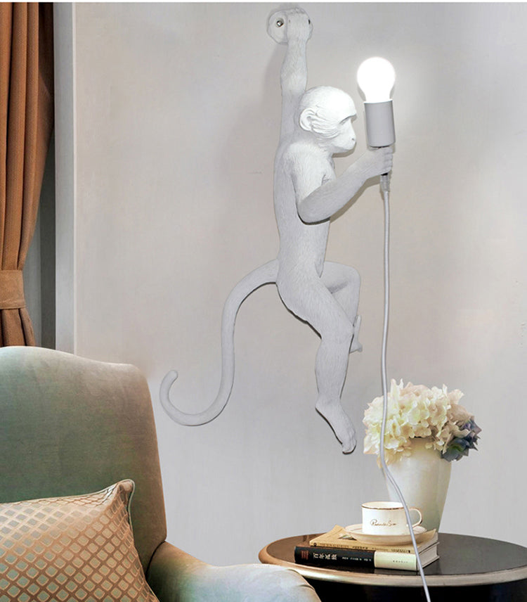 monkey lamp white