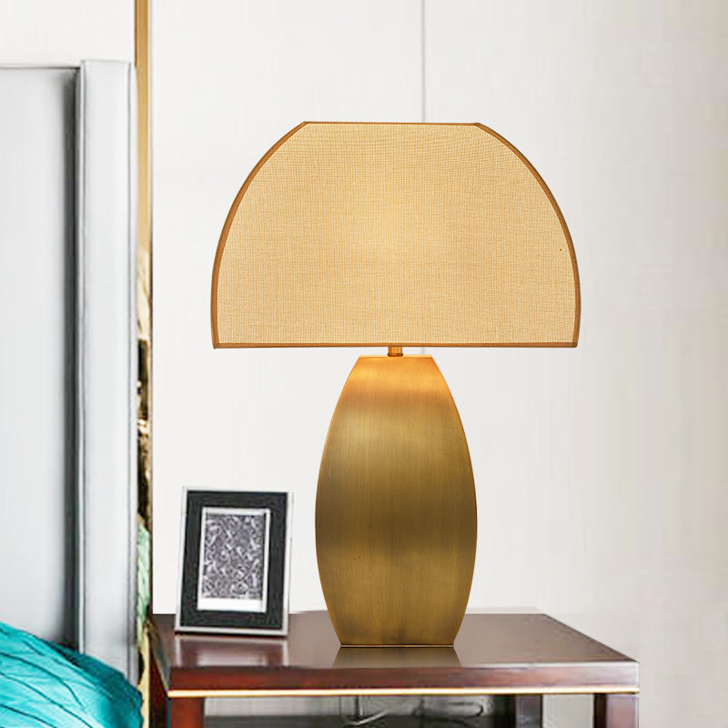 mushroom table light  fabric shade