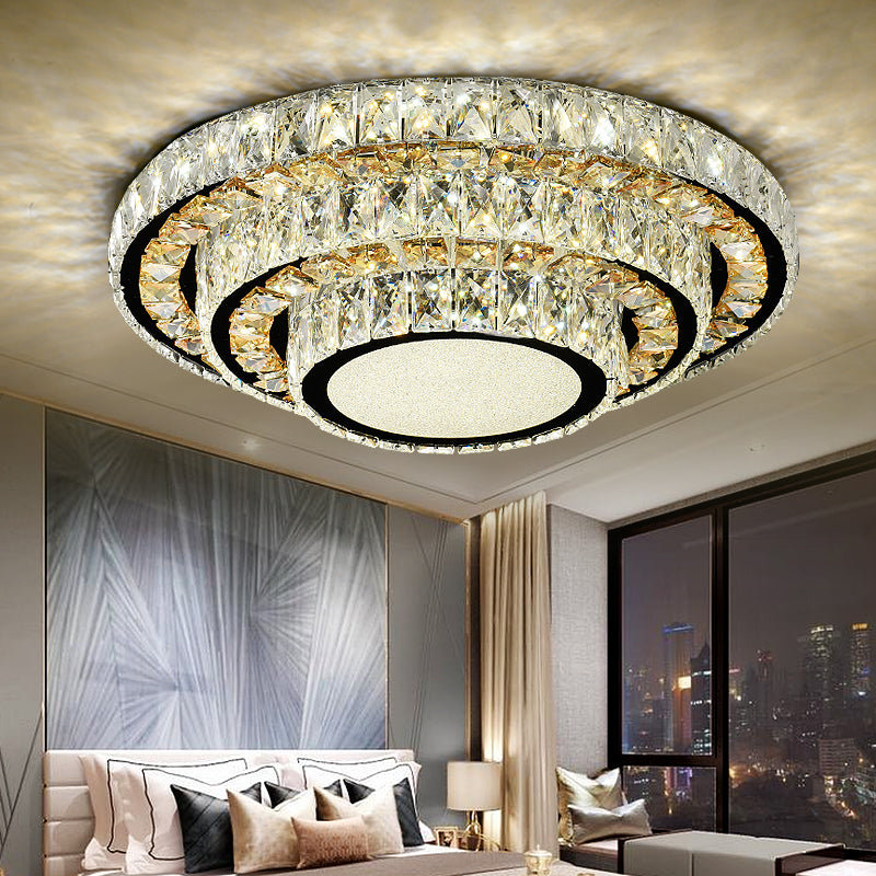 round crystal ceiling light