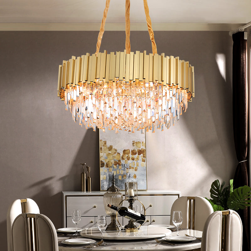 round crystal chandelier modern