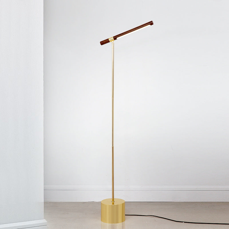 wood led floor lamp for living room